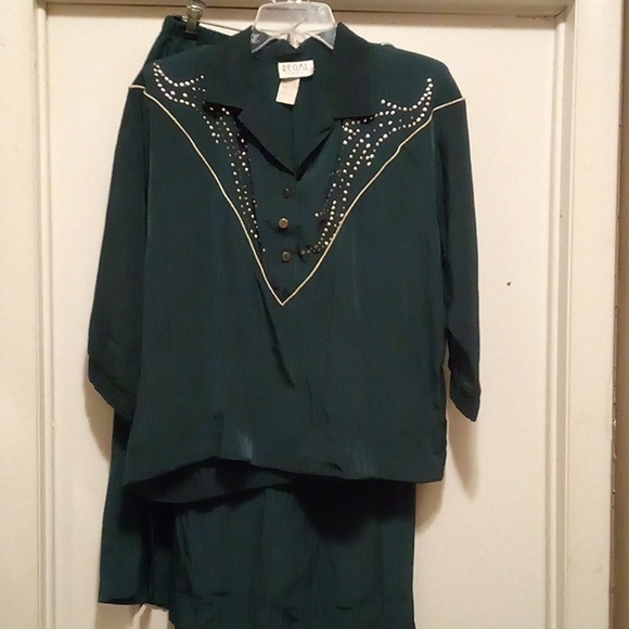 Vintage Regal Studded 2Pc Skirt Set - Size S - Picture 1 of 9